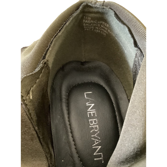 Lane Bryant Dark Olive Green Faux Suede Booties 11W - Picture 10 of 10